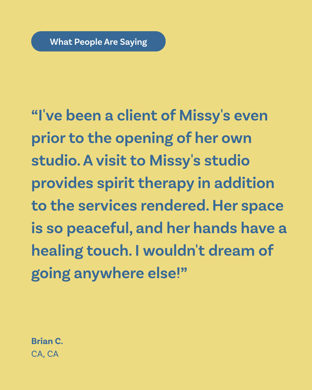 What people are saying about Missy — radiance