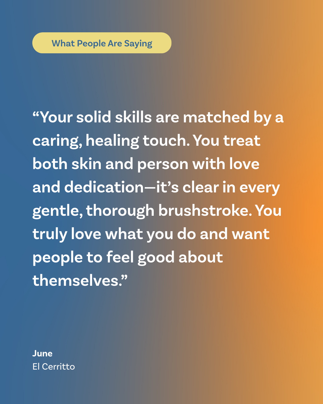 What people are saying about Missy — client experience